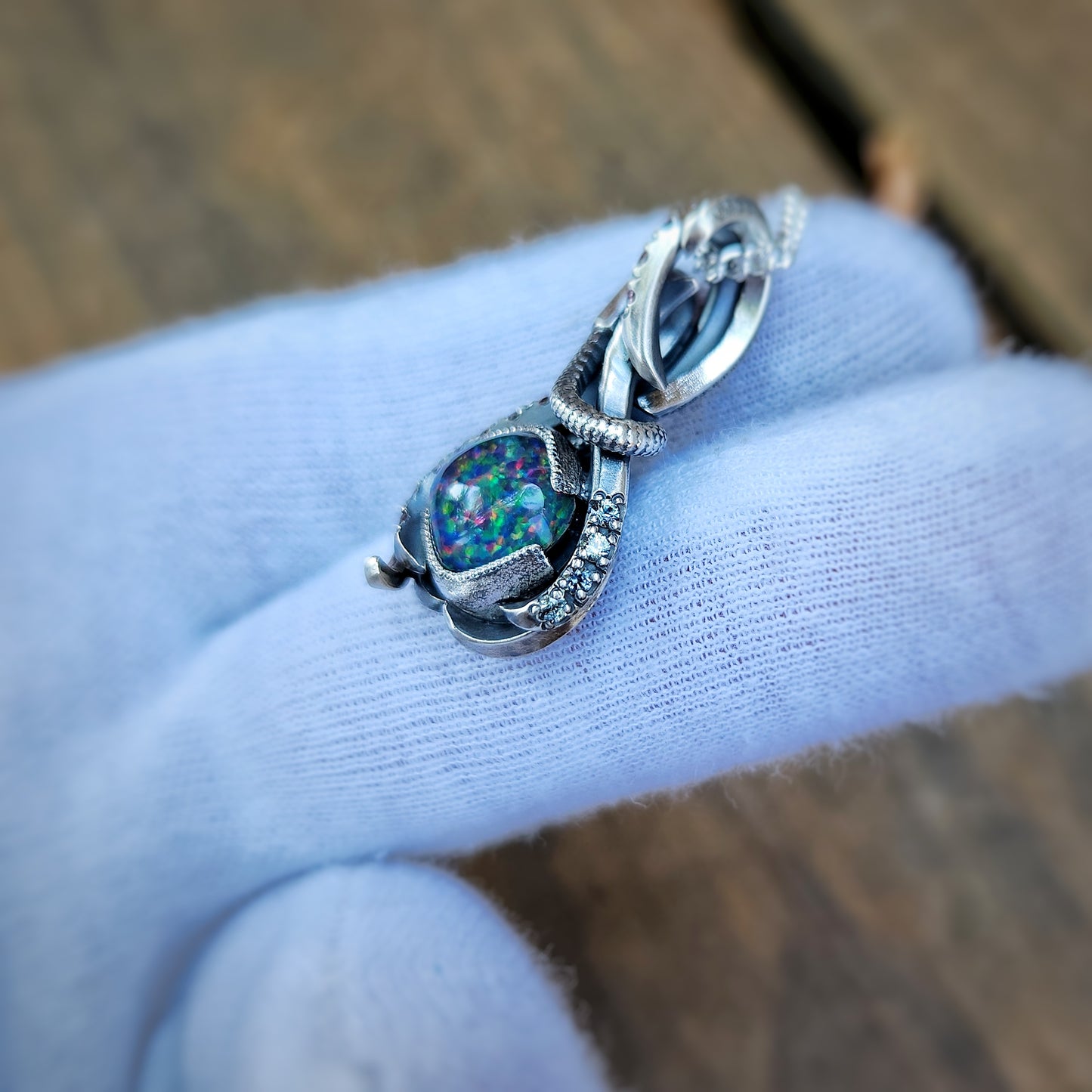 Hand-Crafted Idaho Opal Pendant
