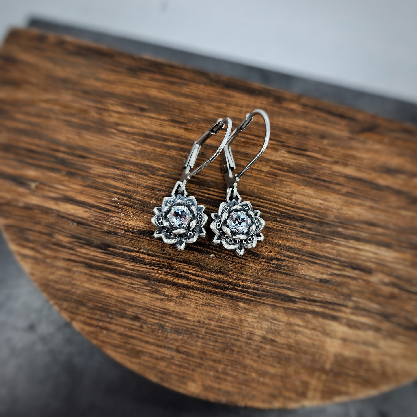 Mini Lotus Earrings