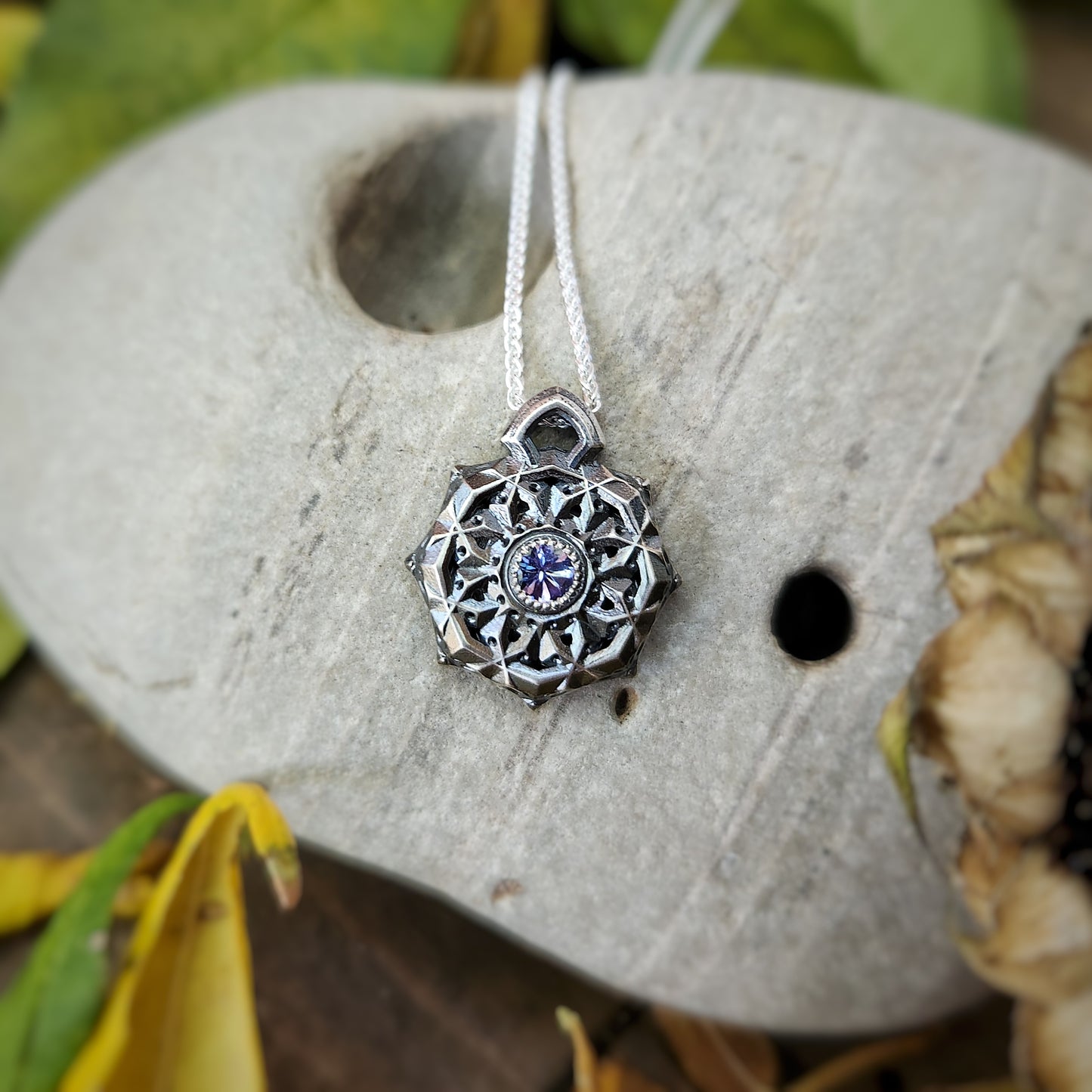 Geo Pendant in Silver