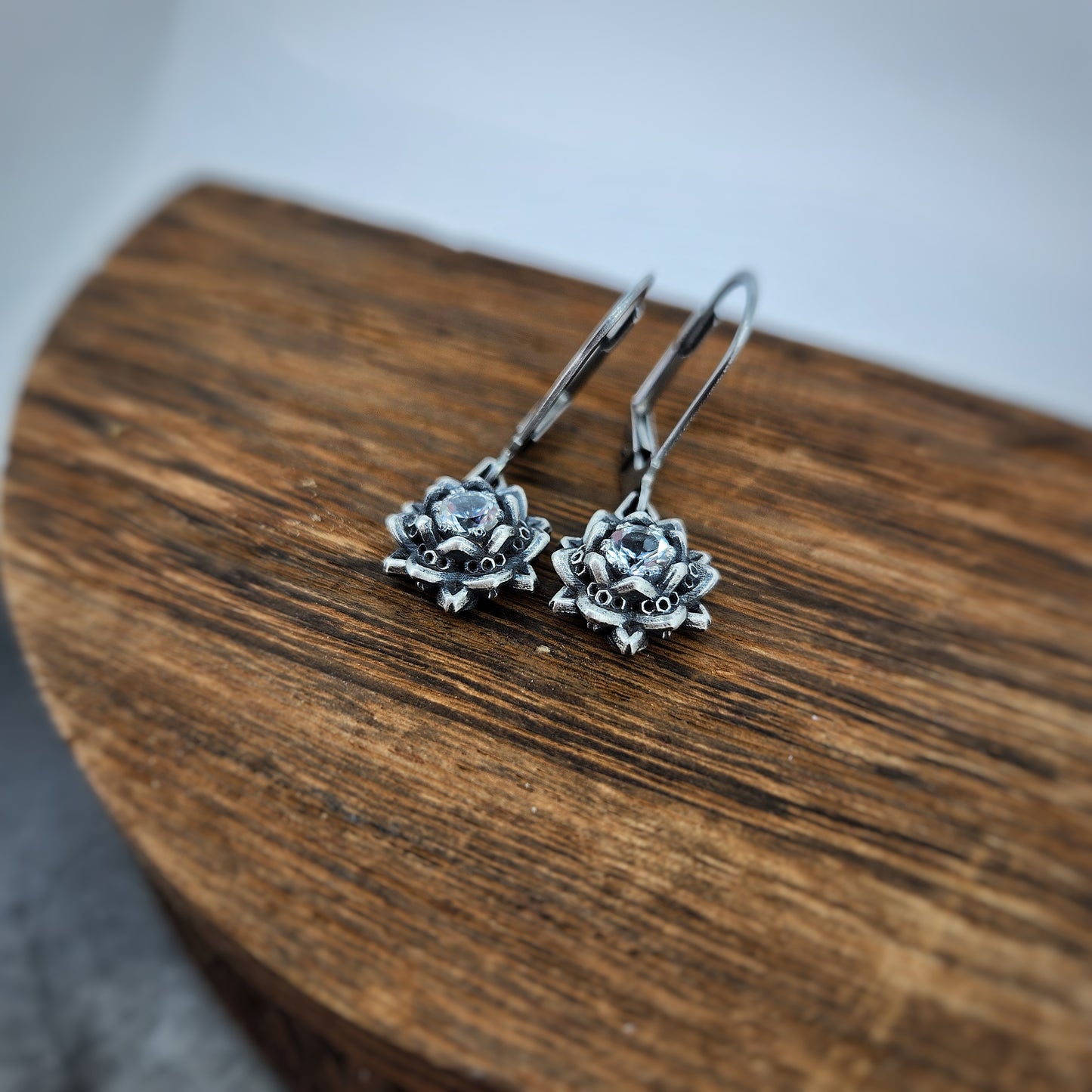 Mini Lotus Earrings
