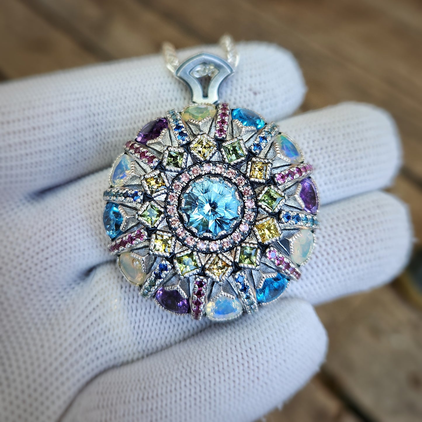 Mandala Kinetic (Spinning) Pendant