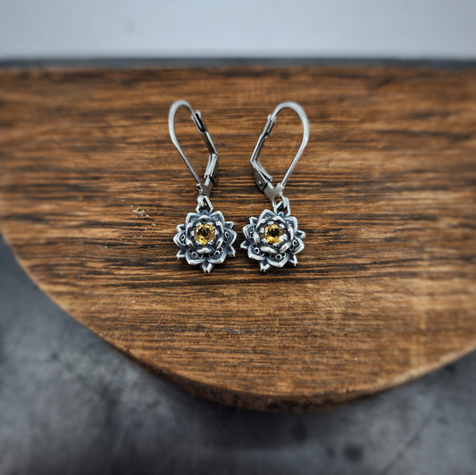 Mini Lotus Earrings