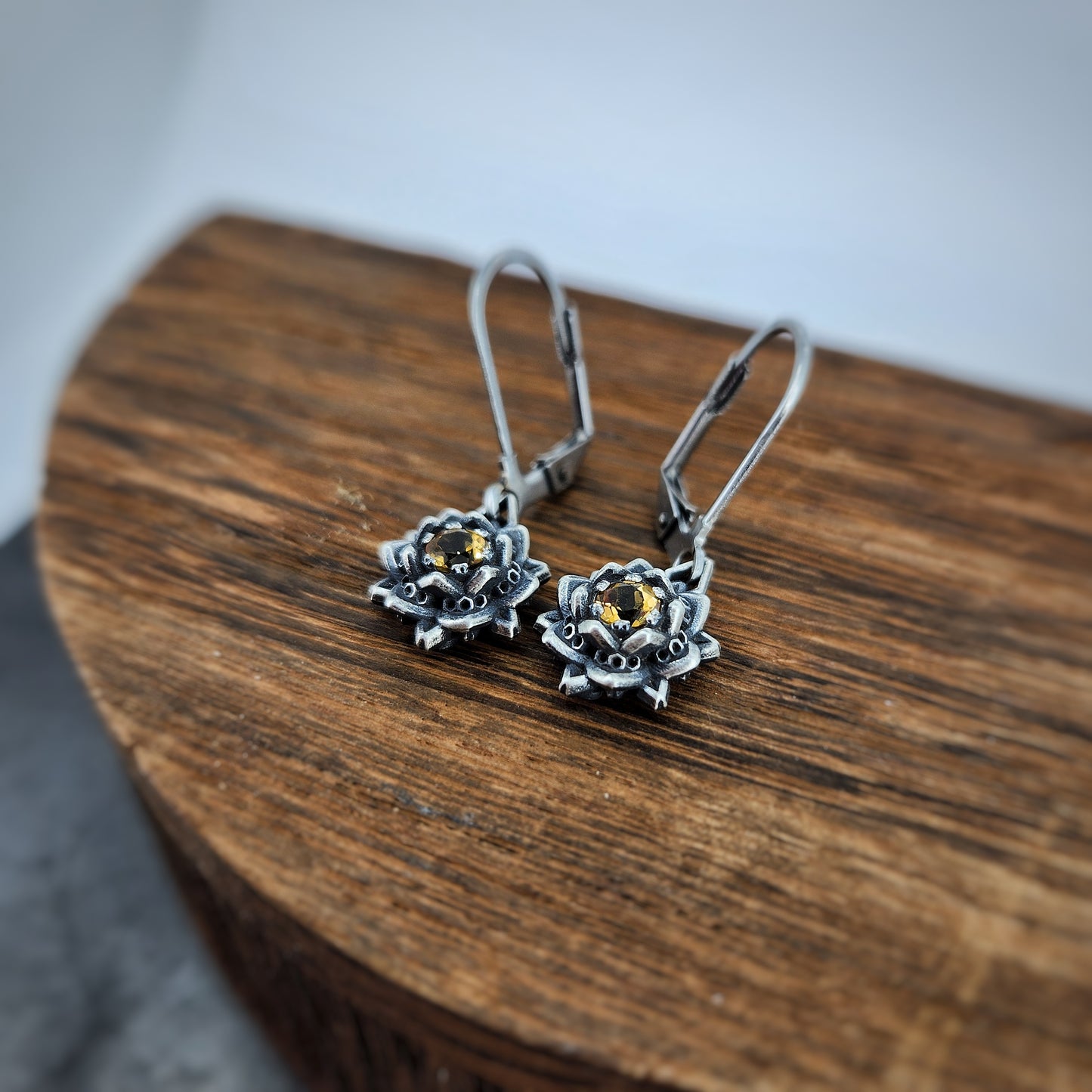 Mini Lotus Earrings