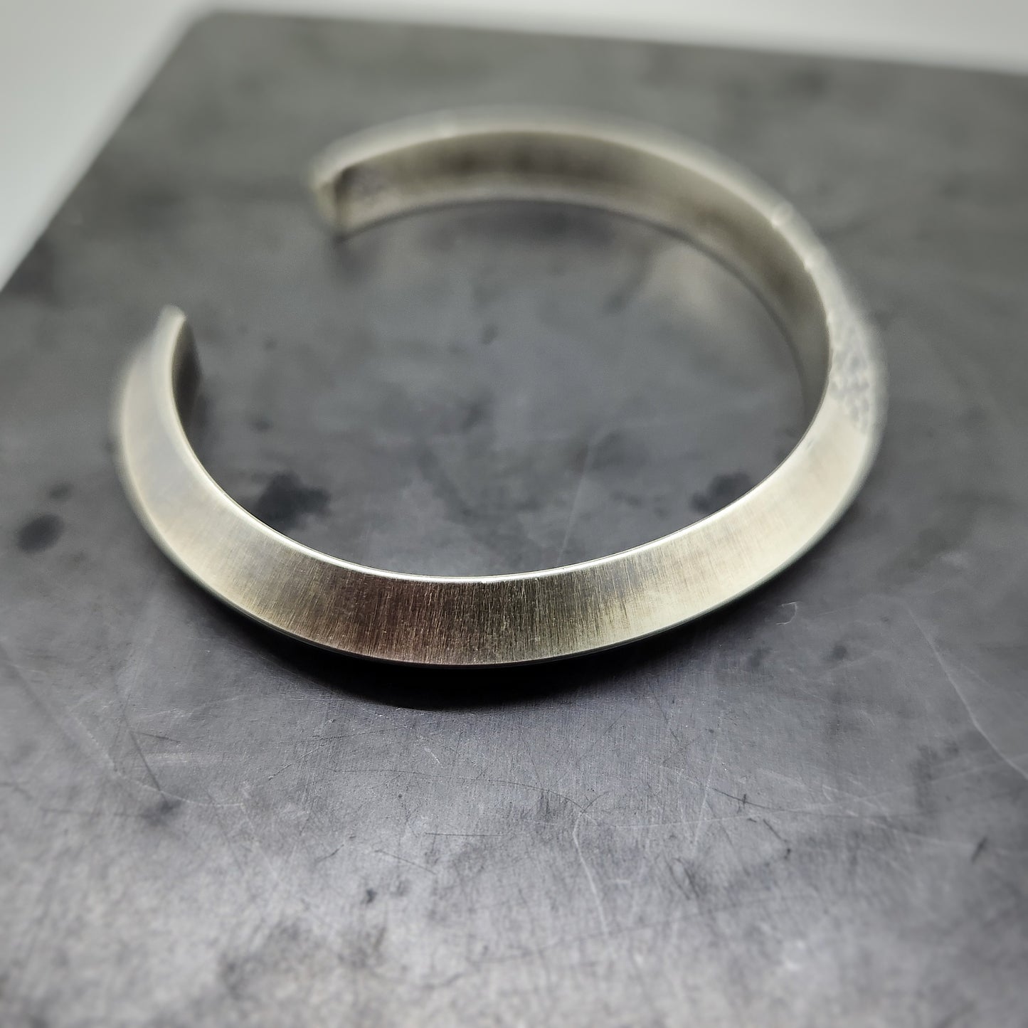 Hand-forged Solid Silver Bangle