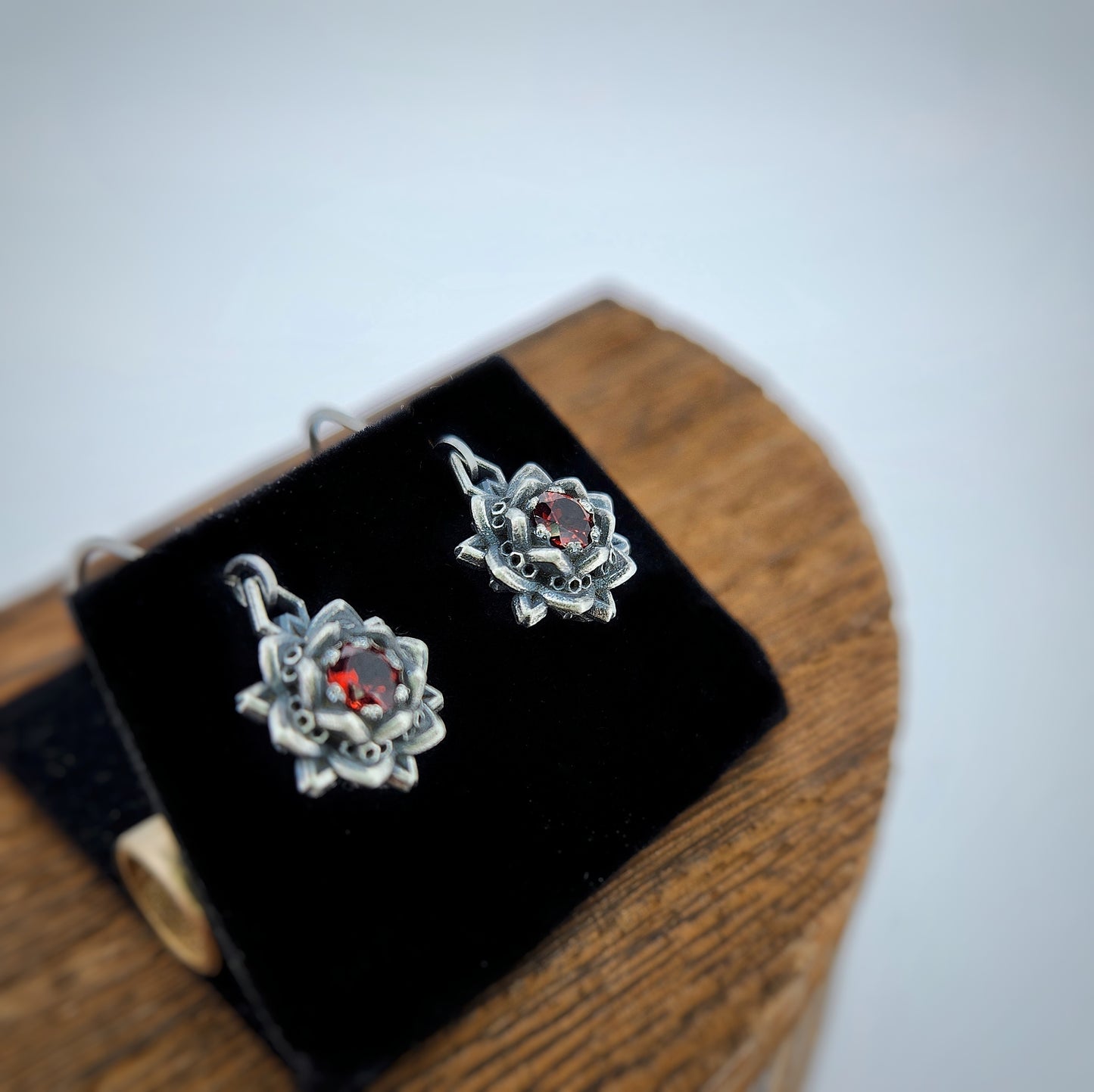 Mini Lotus Earrings