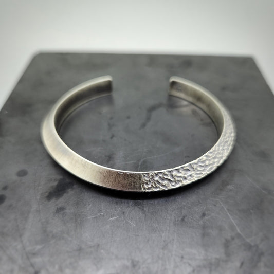 Hand-forged Solid Silver Bangle
