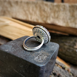 'Statement' Spinner Ring in Silver | B. Harju Jewelry