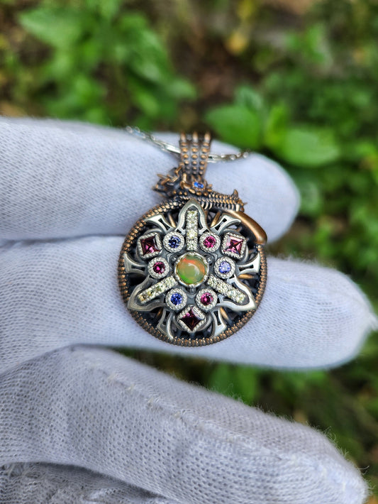 'Ouro' Kinetic Pendant (mixed metal)