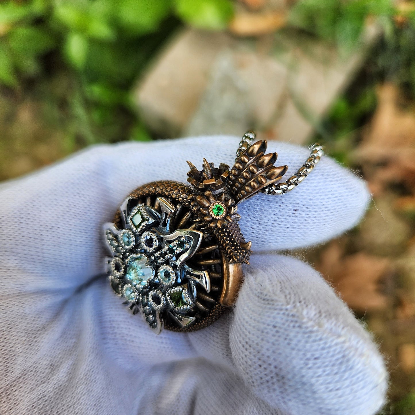 'Ouro' Kinetic Pendant (mixed metal)