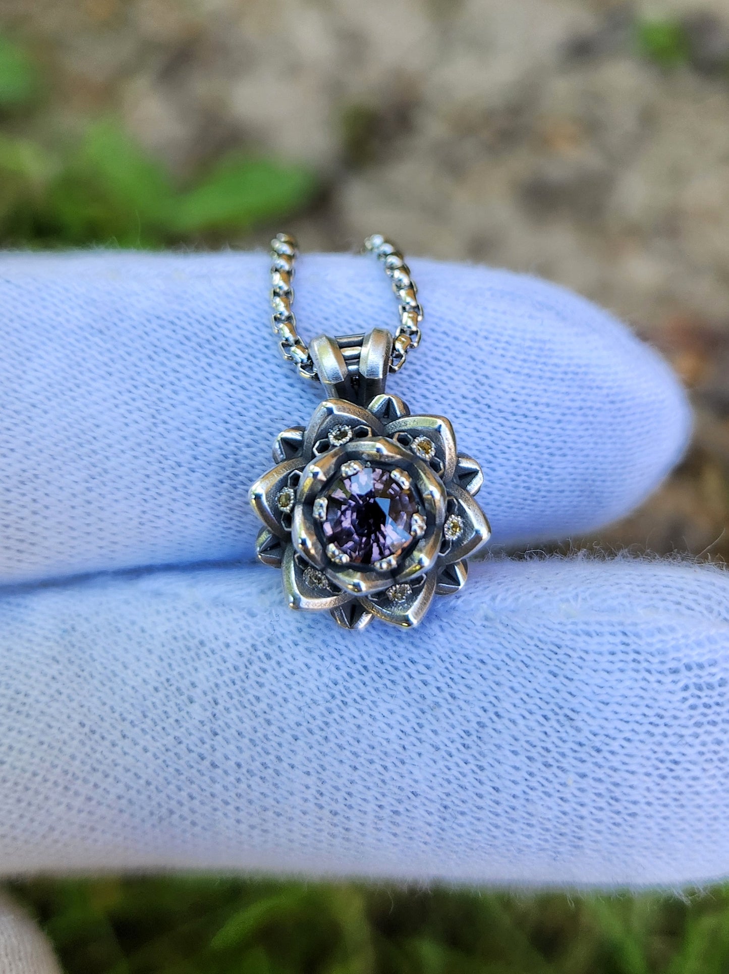 Spinning Lotus Pendant