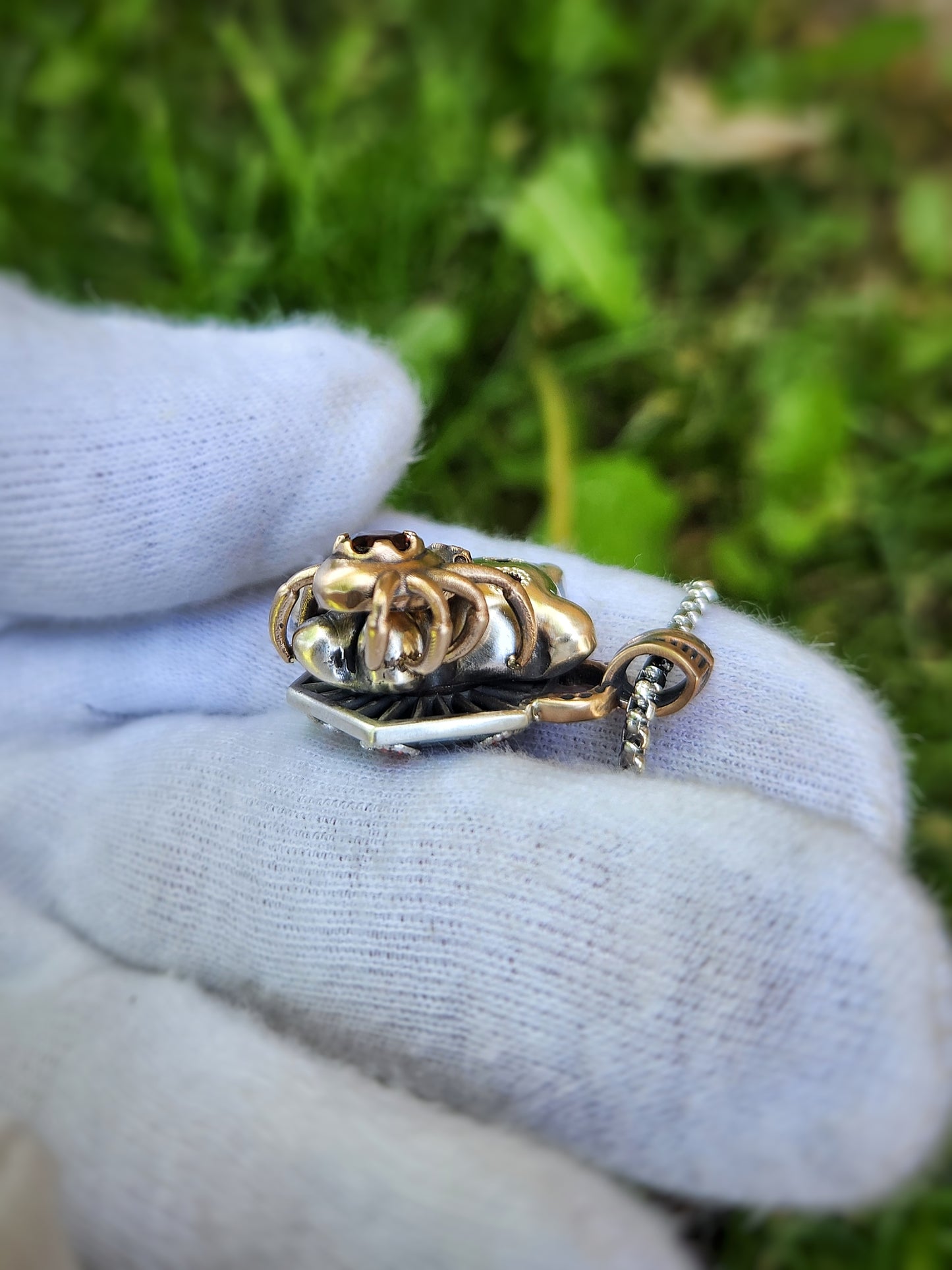 'The Hollow Feast' Mixed Metal Pendant