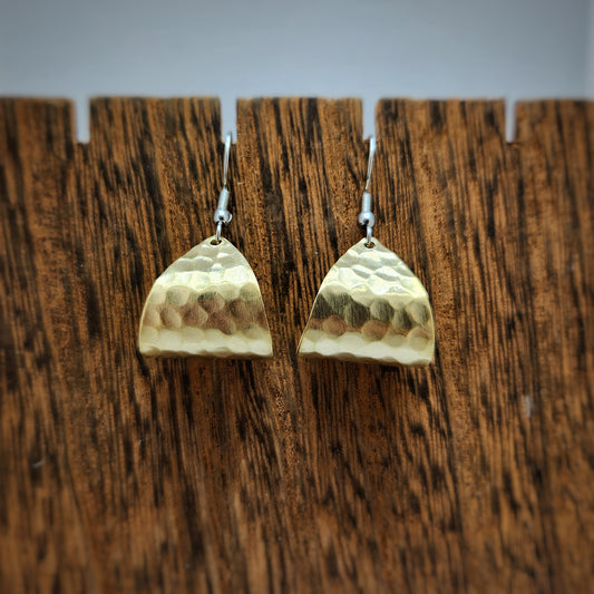 Hammered Brass Earrings