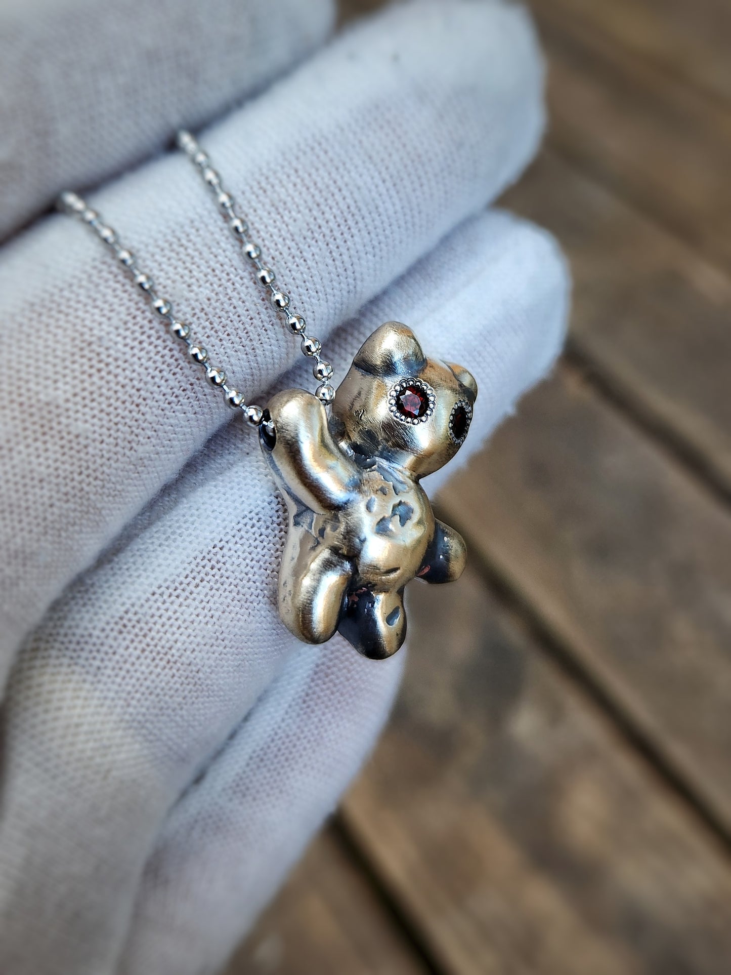 Hanging Teddy Relic Pendant