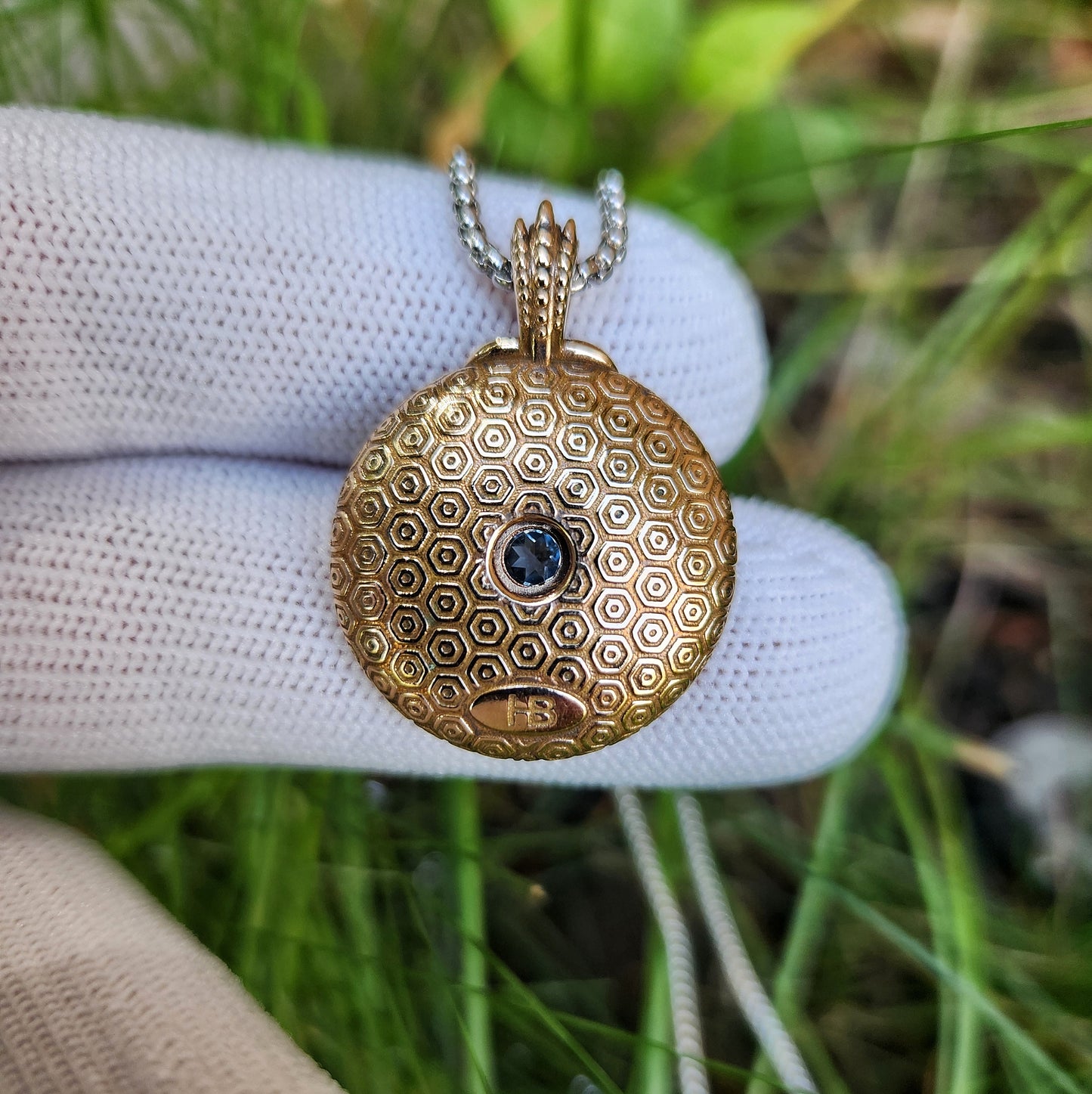 'Sundial' Mixed Metal Pendant