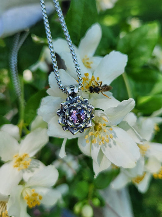 Spinning Lotus Pendant
