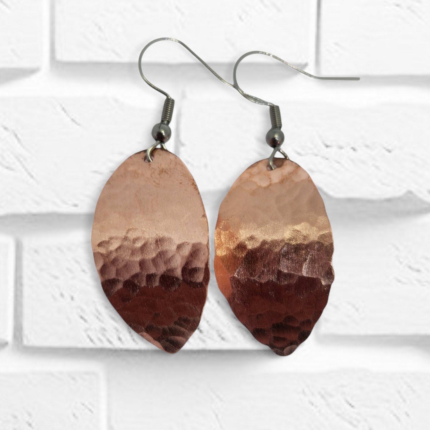 Hammered Copper Earrings
