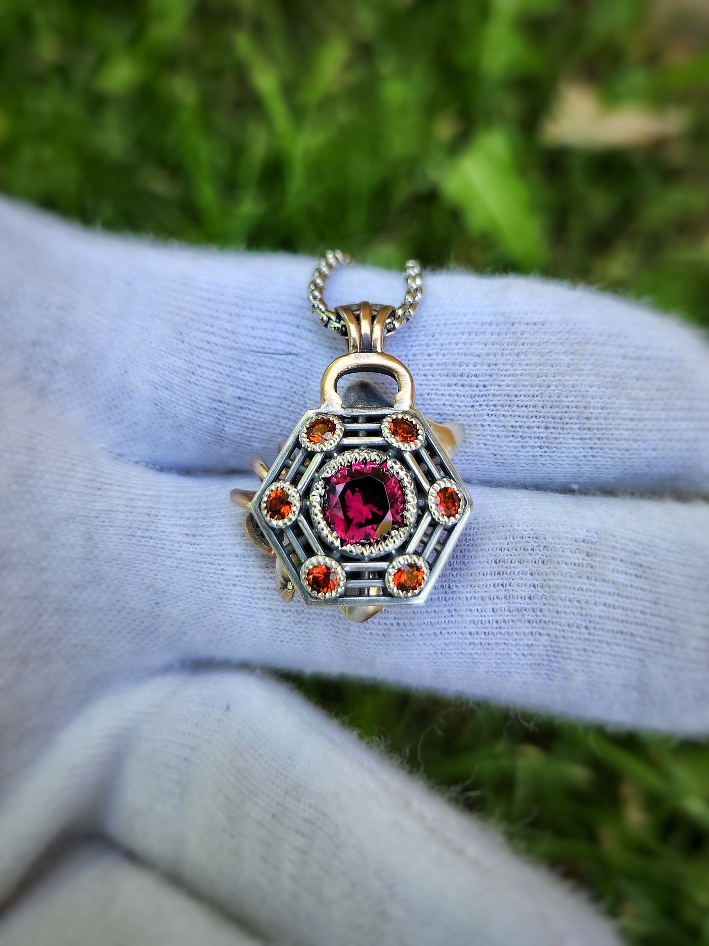 'The Hollow Feast' Mixed Metal Pendant