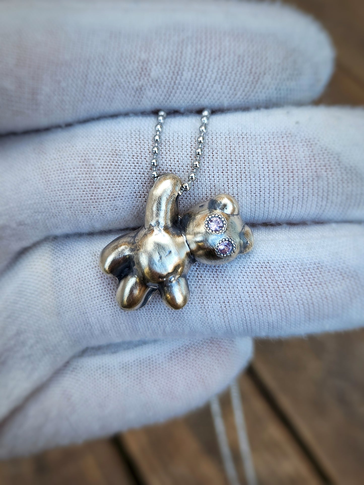 Hanging Teddy Relic Pendant
