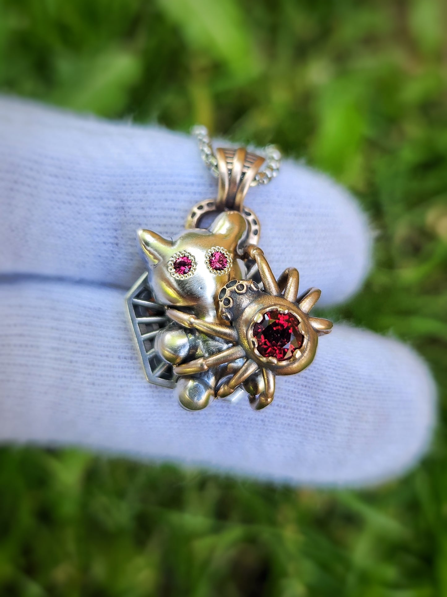 'The Hollow Feast' Mixed Metal Pendant