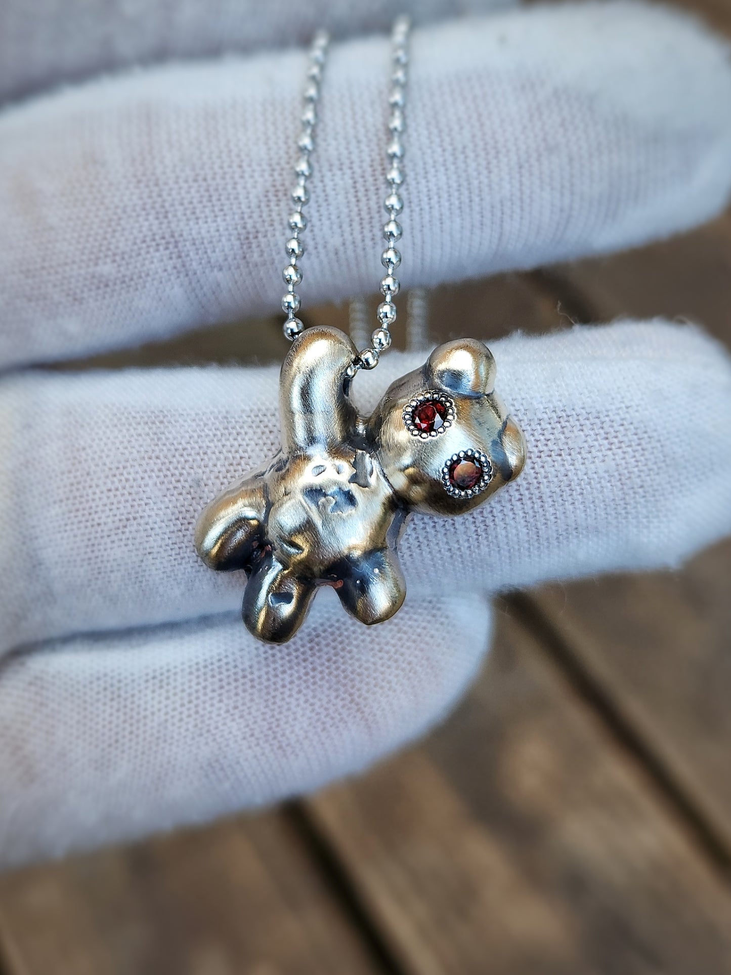 Hanging Teddy Relic Pendant