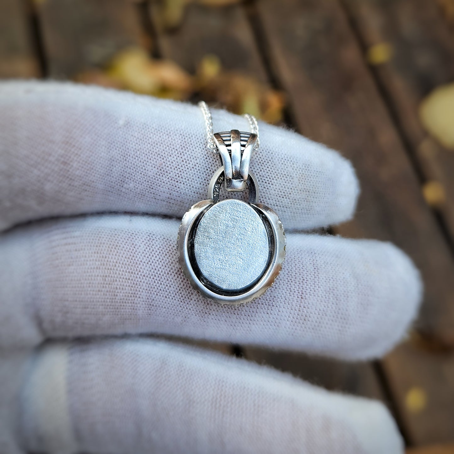 Sterling Silver Ruby and Sapphire Pendant