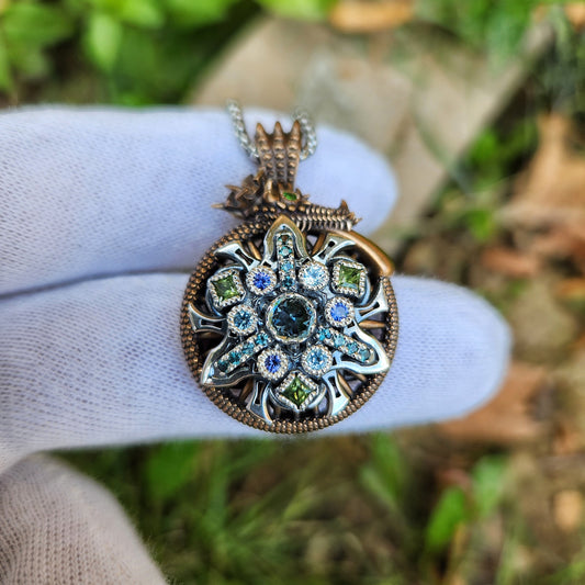 'Ouro' Kinetic Pendant (mixed metal)