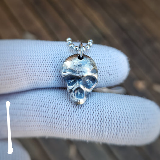 'Wraithbone' Molten Skull Pendants