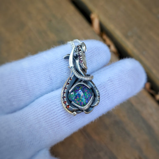 Hand-Crafted Idaho Opal Pendant