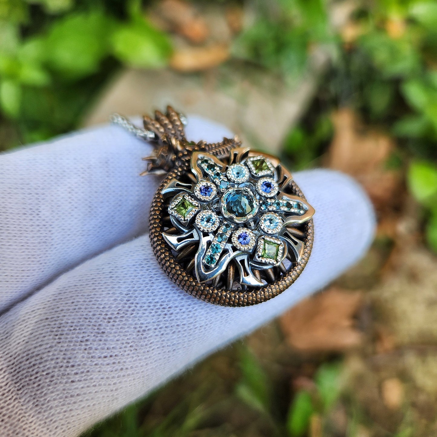 'Ouro' Kinetic Pendant (mixed metal)
