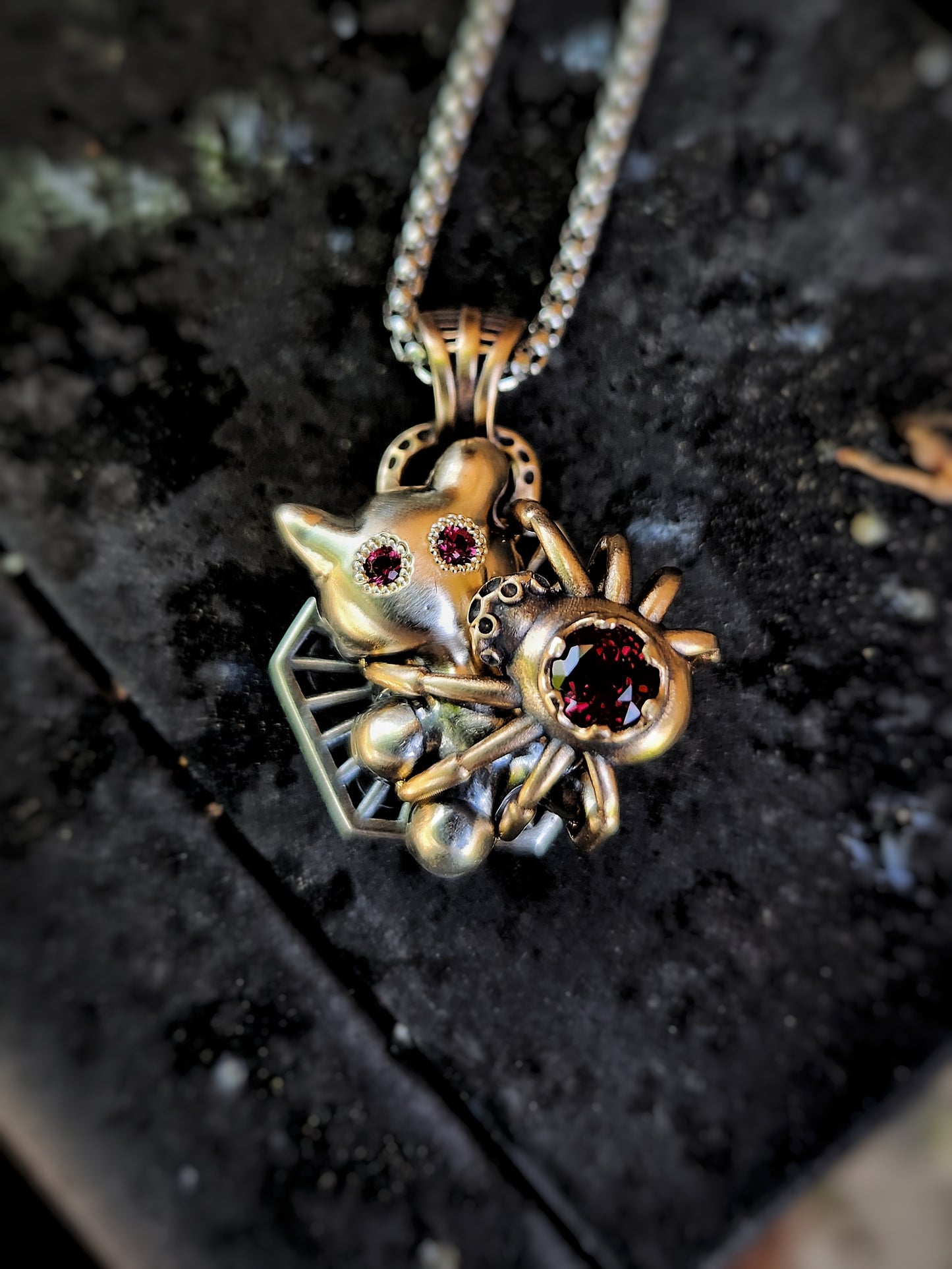 'The Hollow Feast' Mixed Metal Pendant