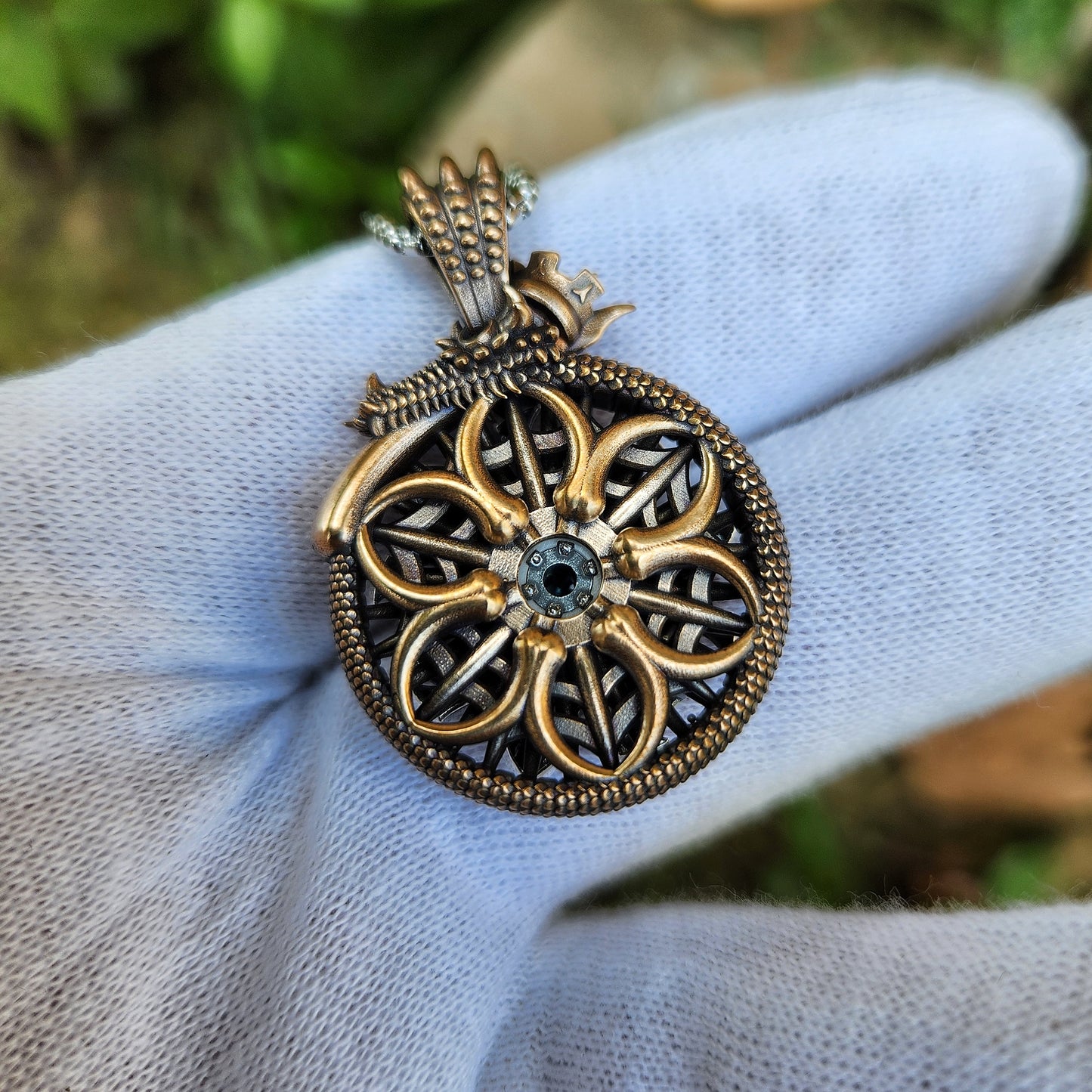 'Ouro' Kinetic Pendant (mixed metal)
