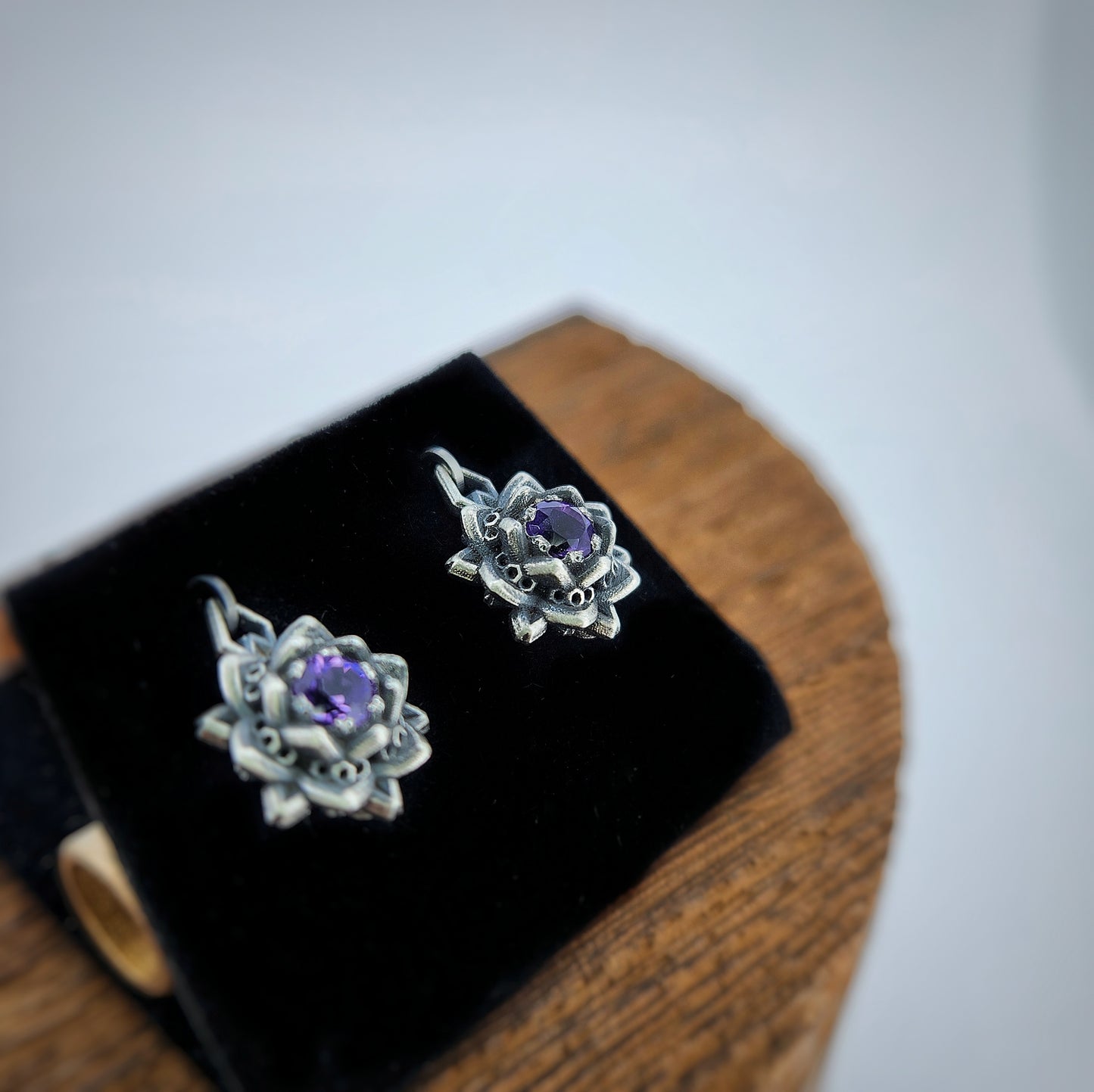 Mini Lotus Earrings