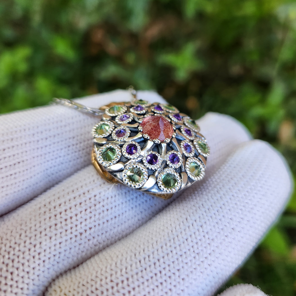 "Victor" One-off Kinetic Pendant - Mixed Metals