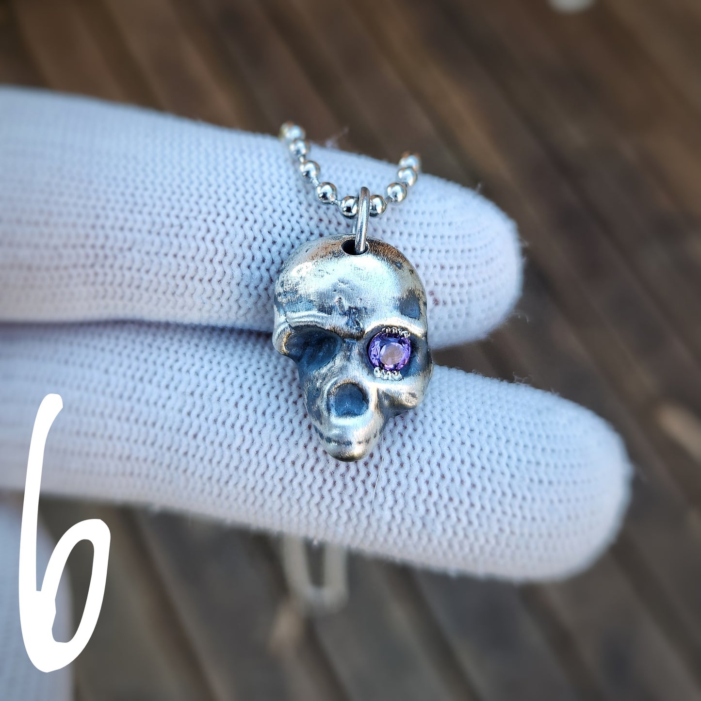 'Wraithbone' Molten Skull Pendants