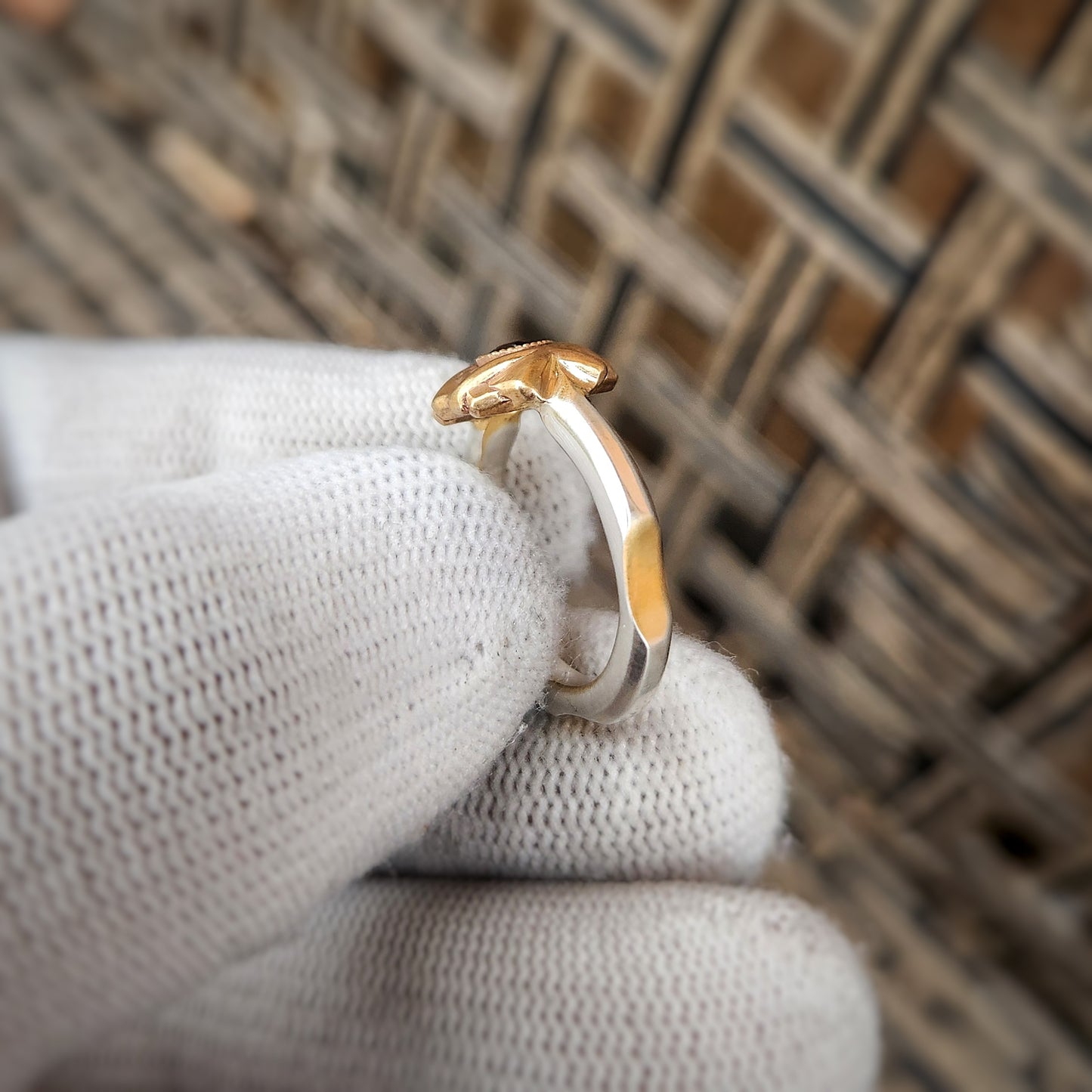 'Solstice' Ring in Silver and GPB